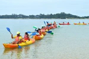 Bautismo en Kayak con interpretación de Conchas Marinas 4
